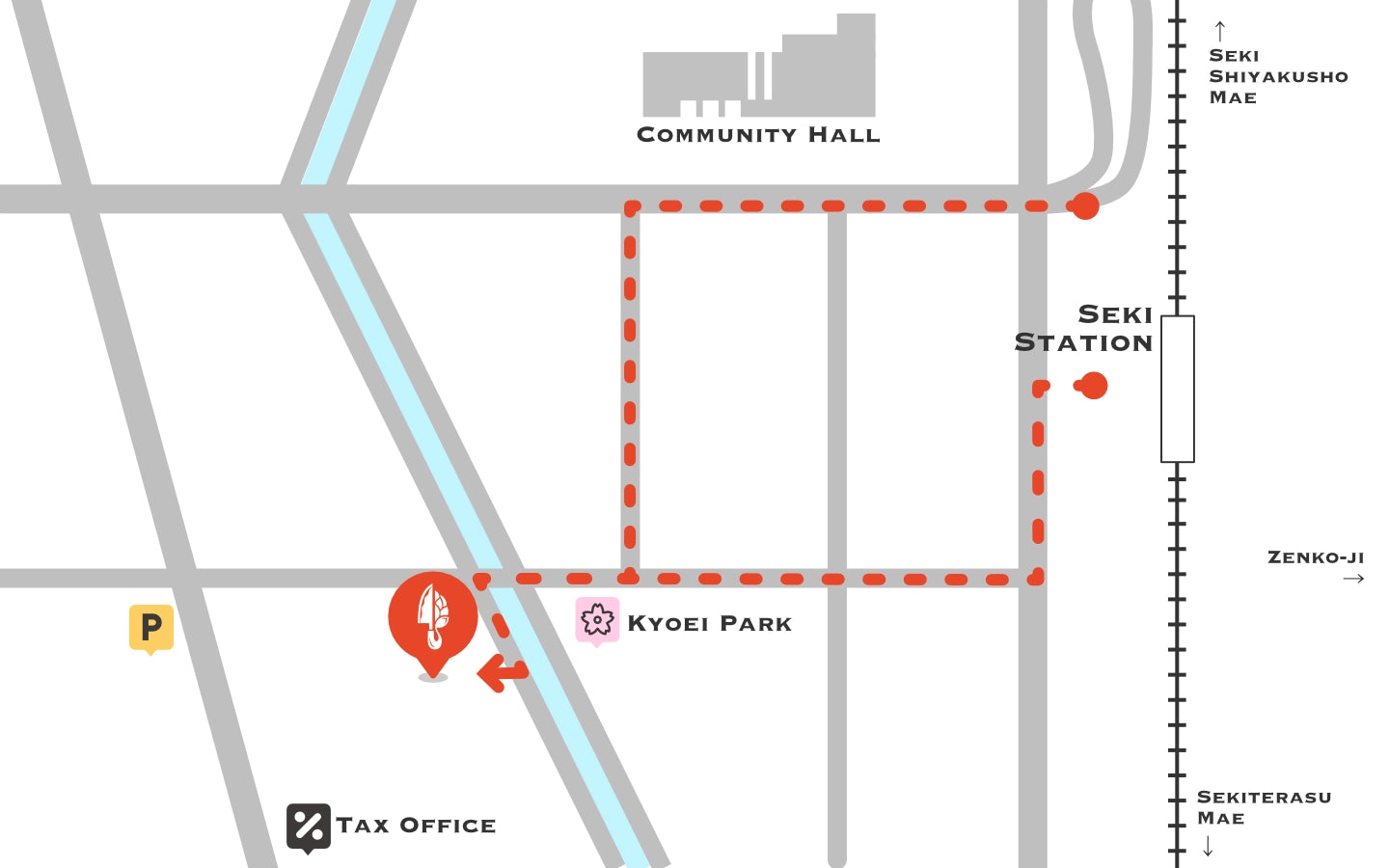 Access map from station