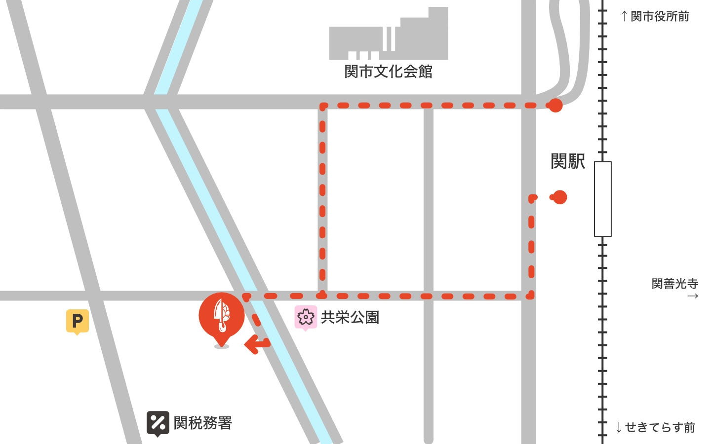 駅からの案内図